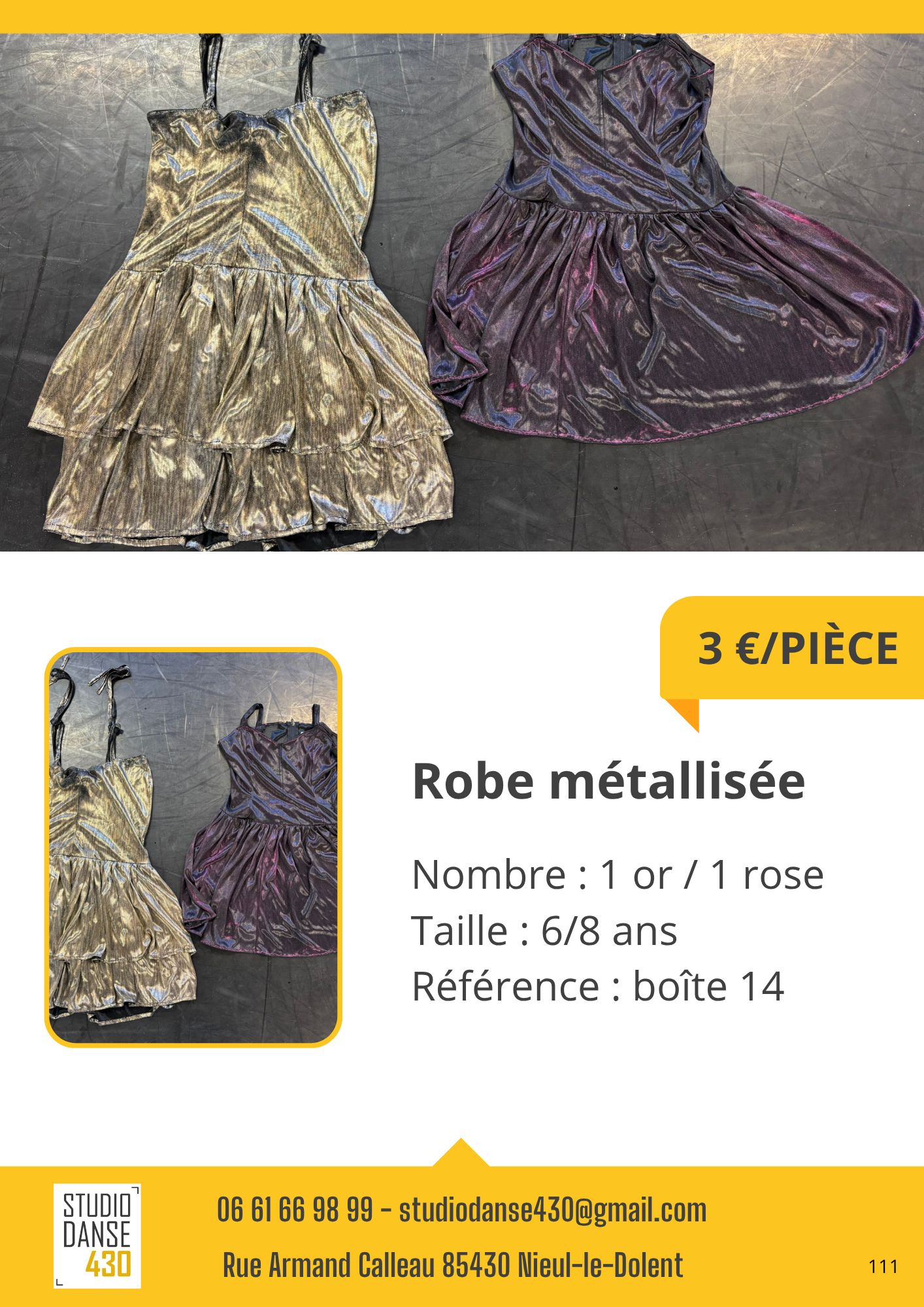 Robe métallisée