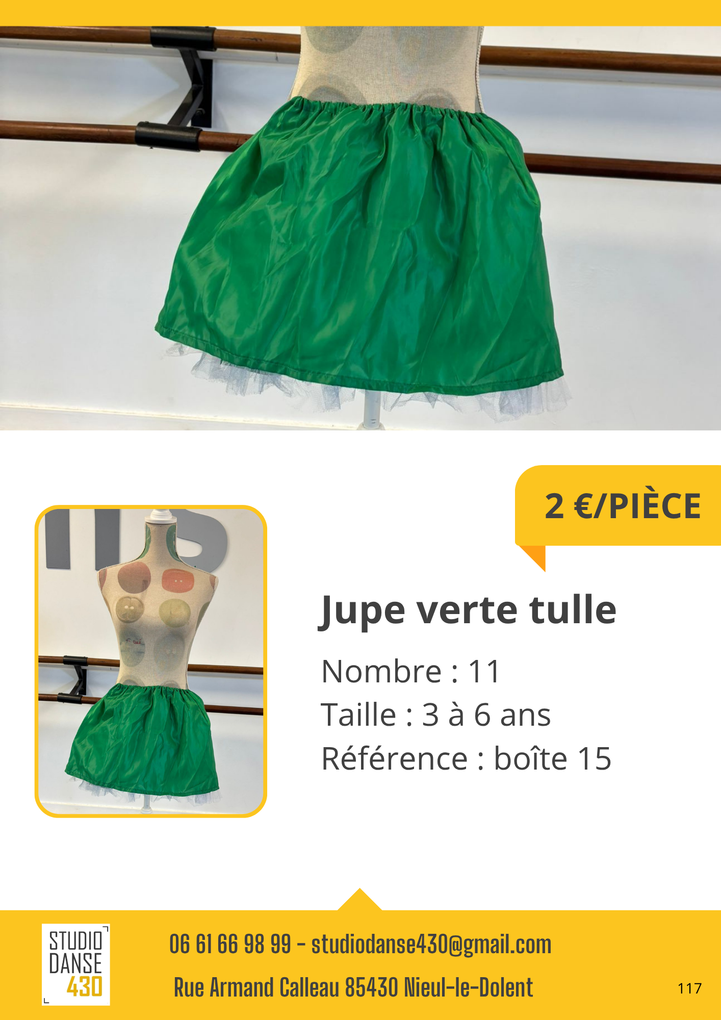 Jupe verte tulle
