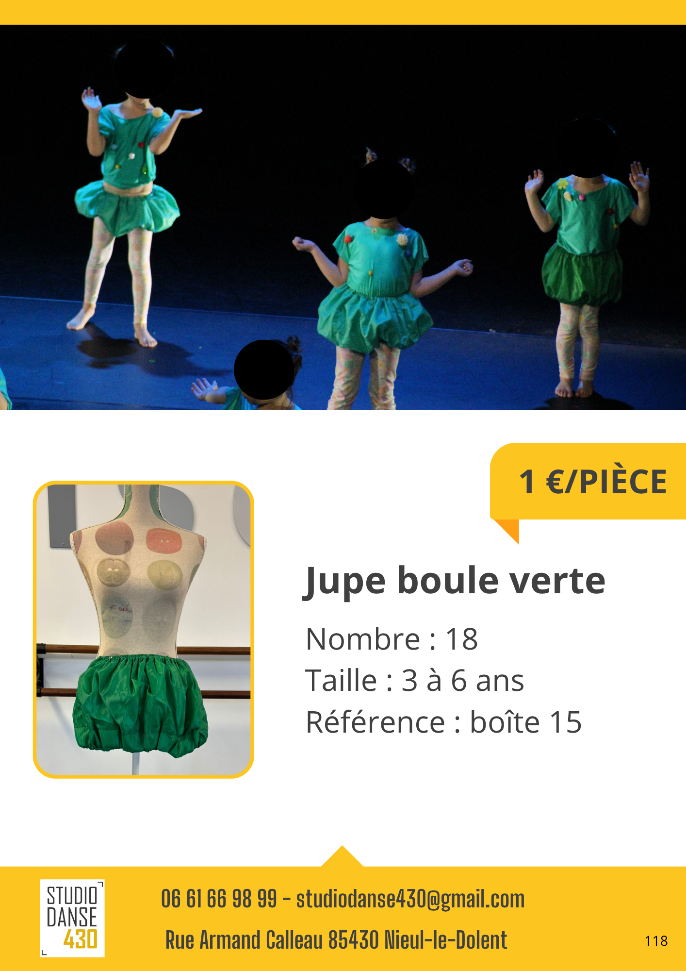 PIÈCE Jupe boule verte