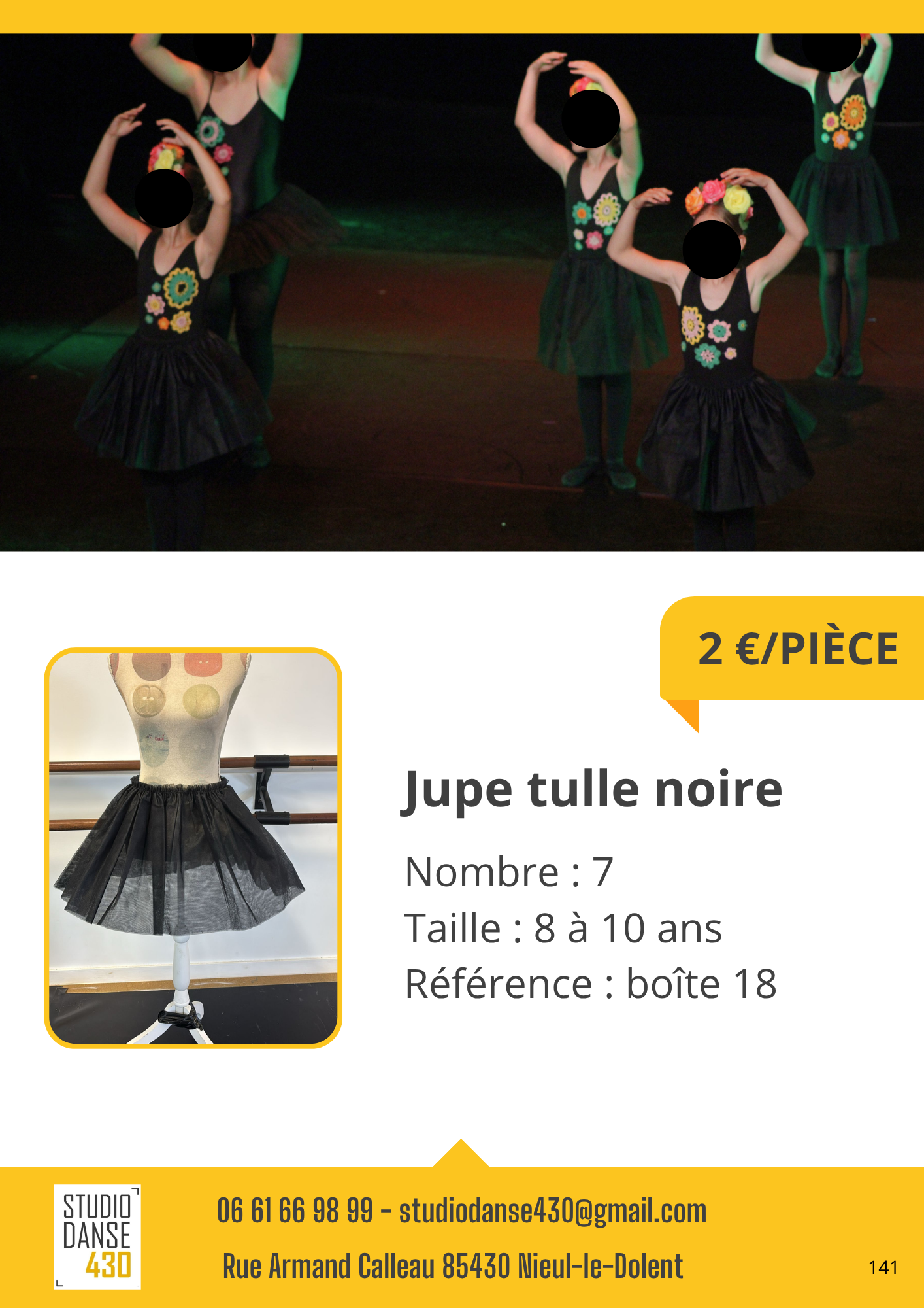 Jupe tulle noire