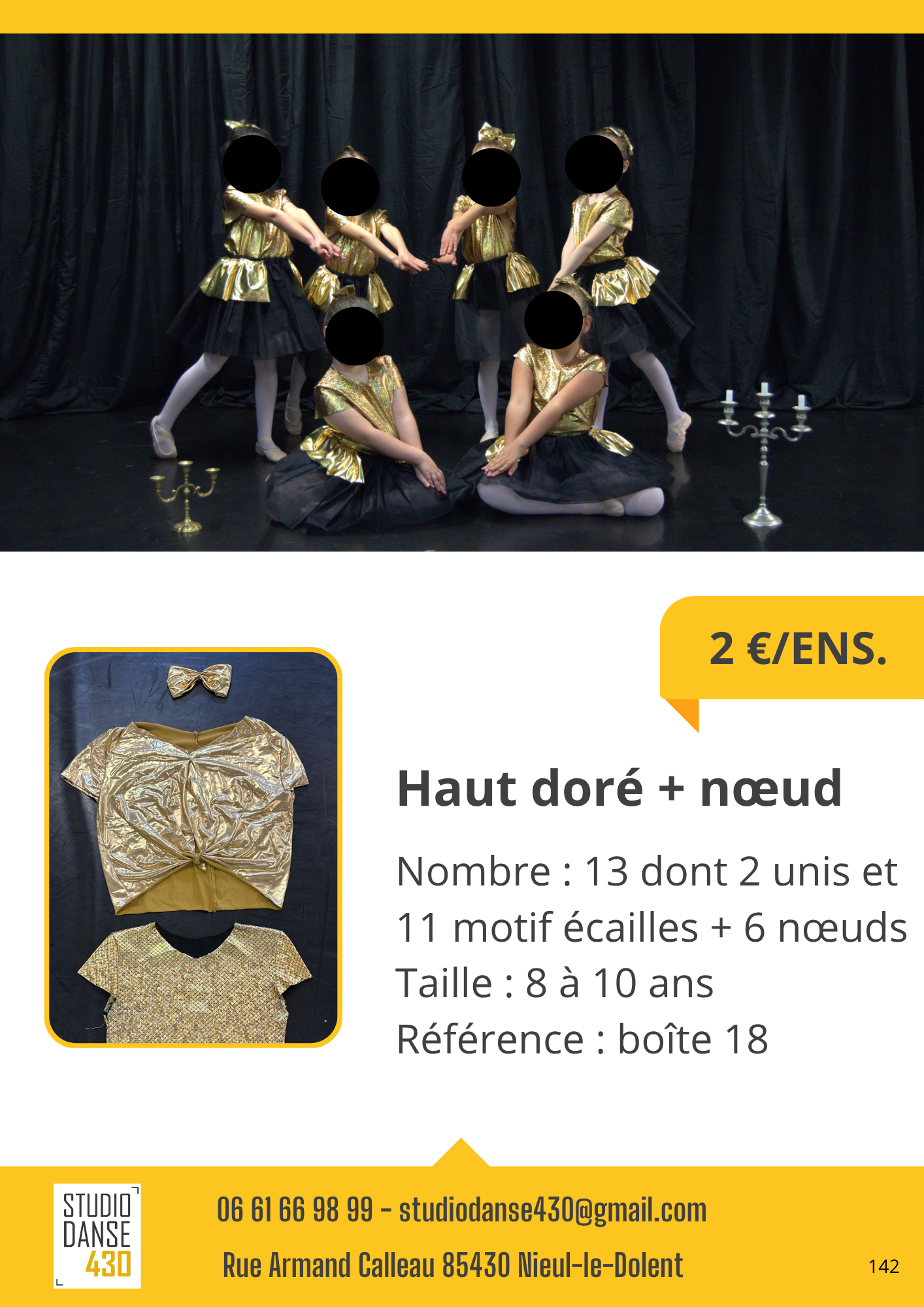 Haut doré nœud