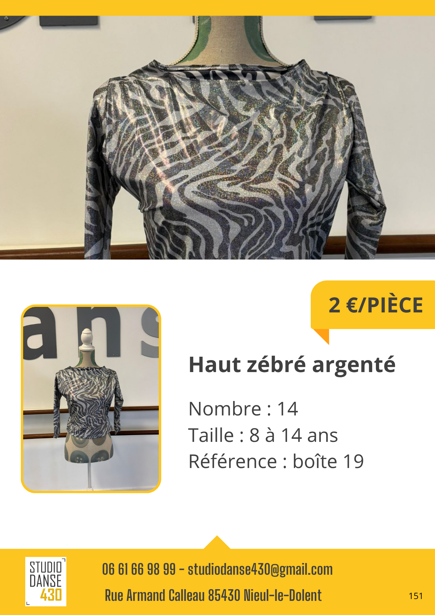 Haut zébré argenté