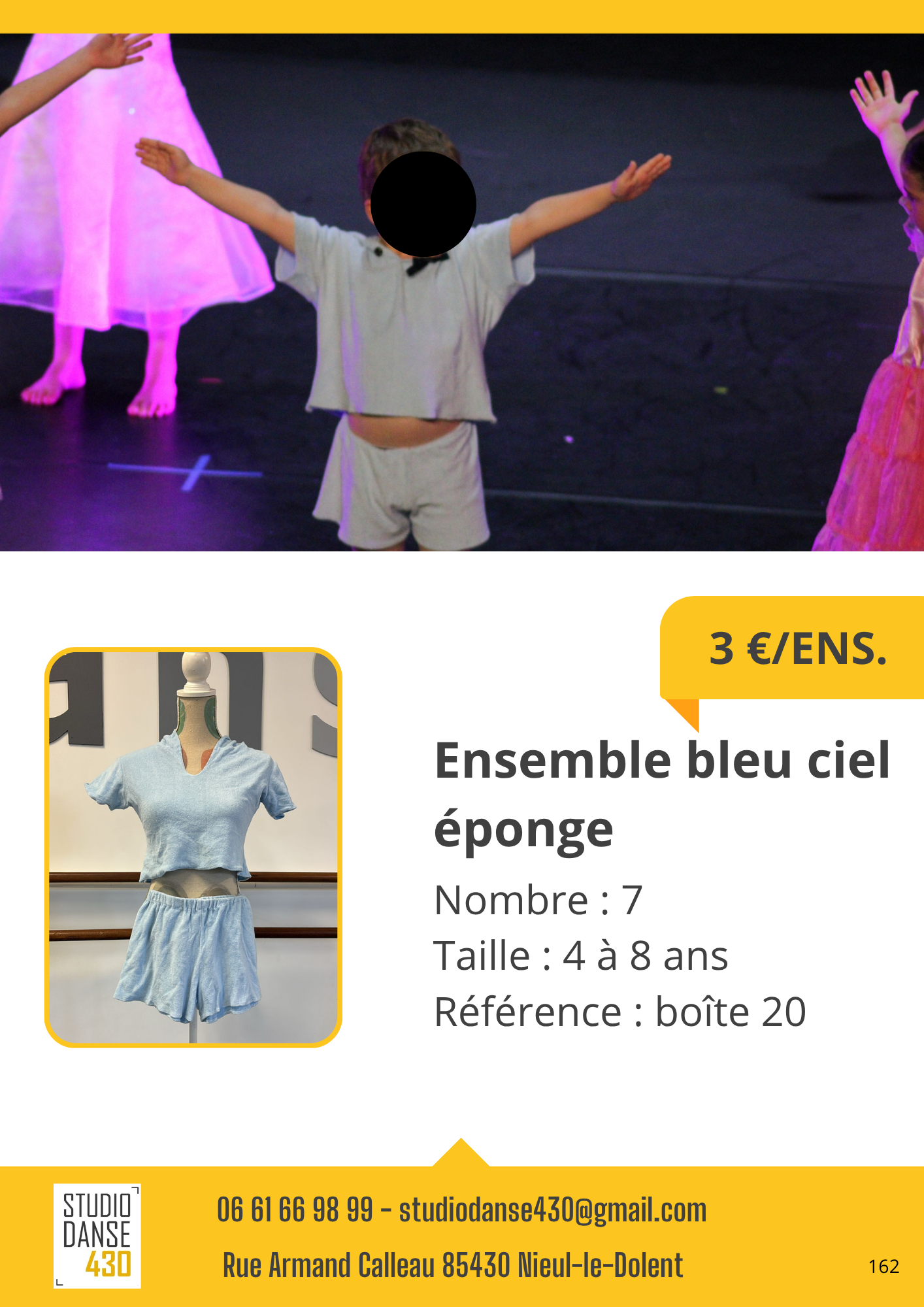 Ensemble bleu ciel éponge