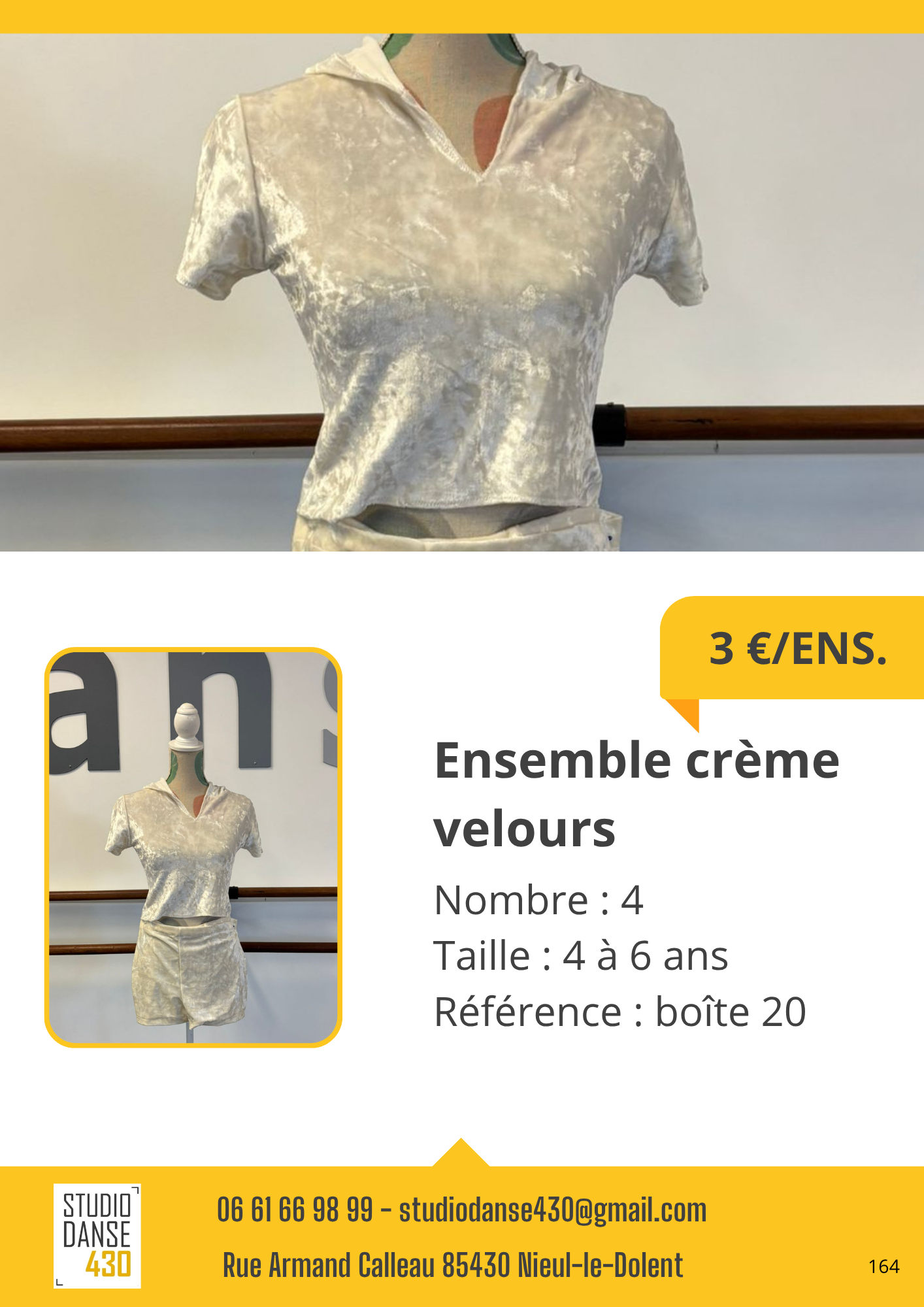 Ensemble crème velours