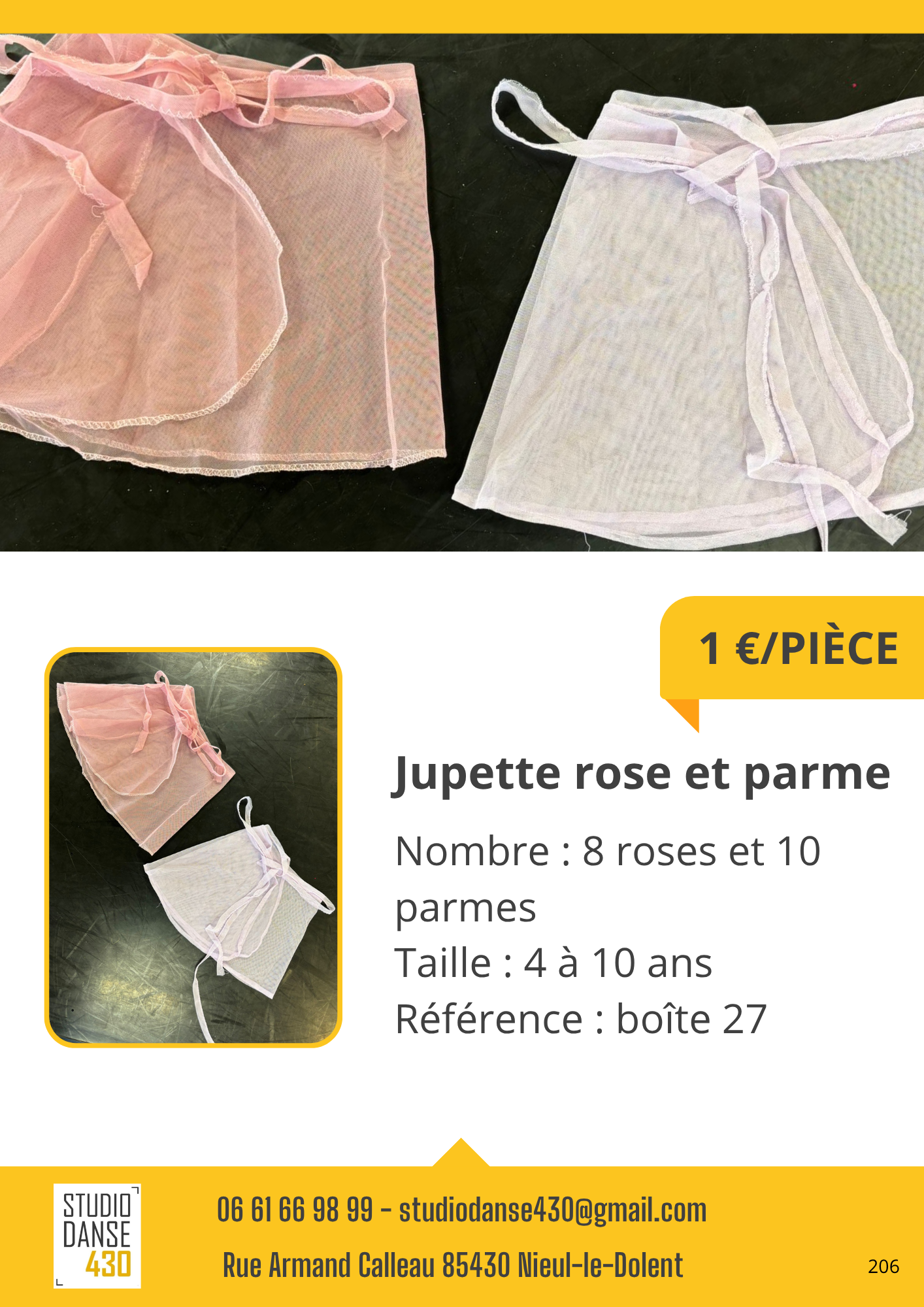 PIÈCE Jupette rose et parme