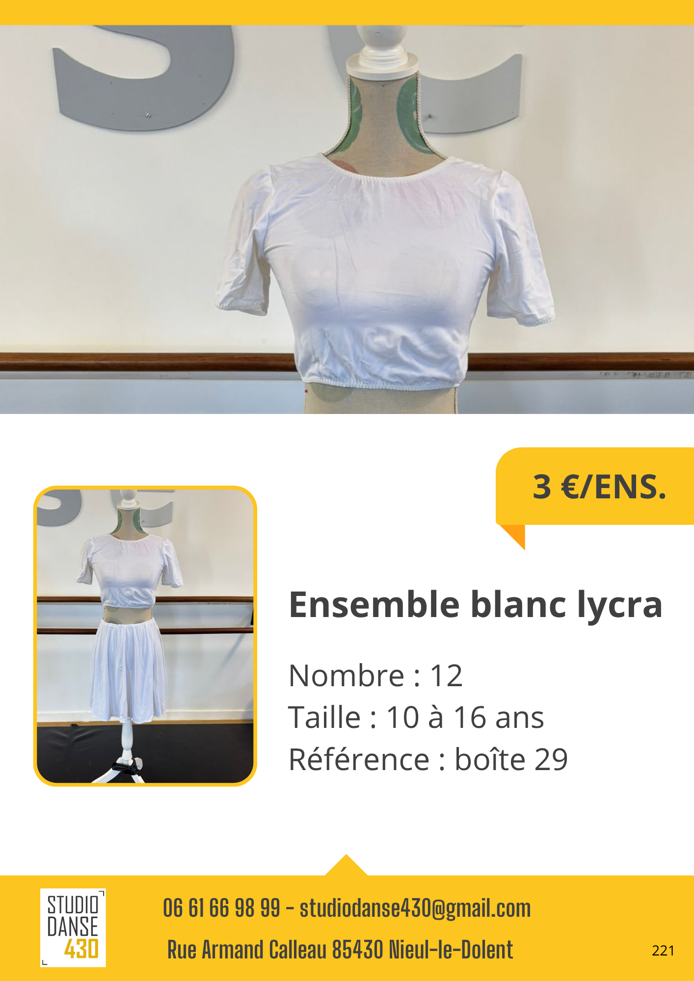 Ensemble blanc lycra