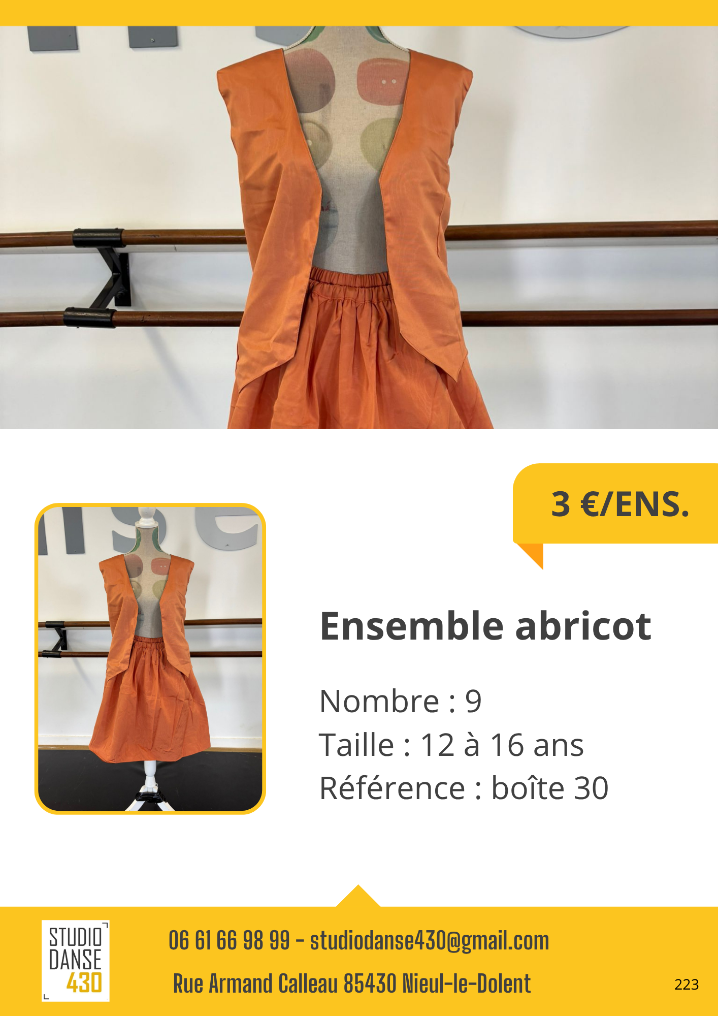 Ensemble abricot