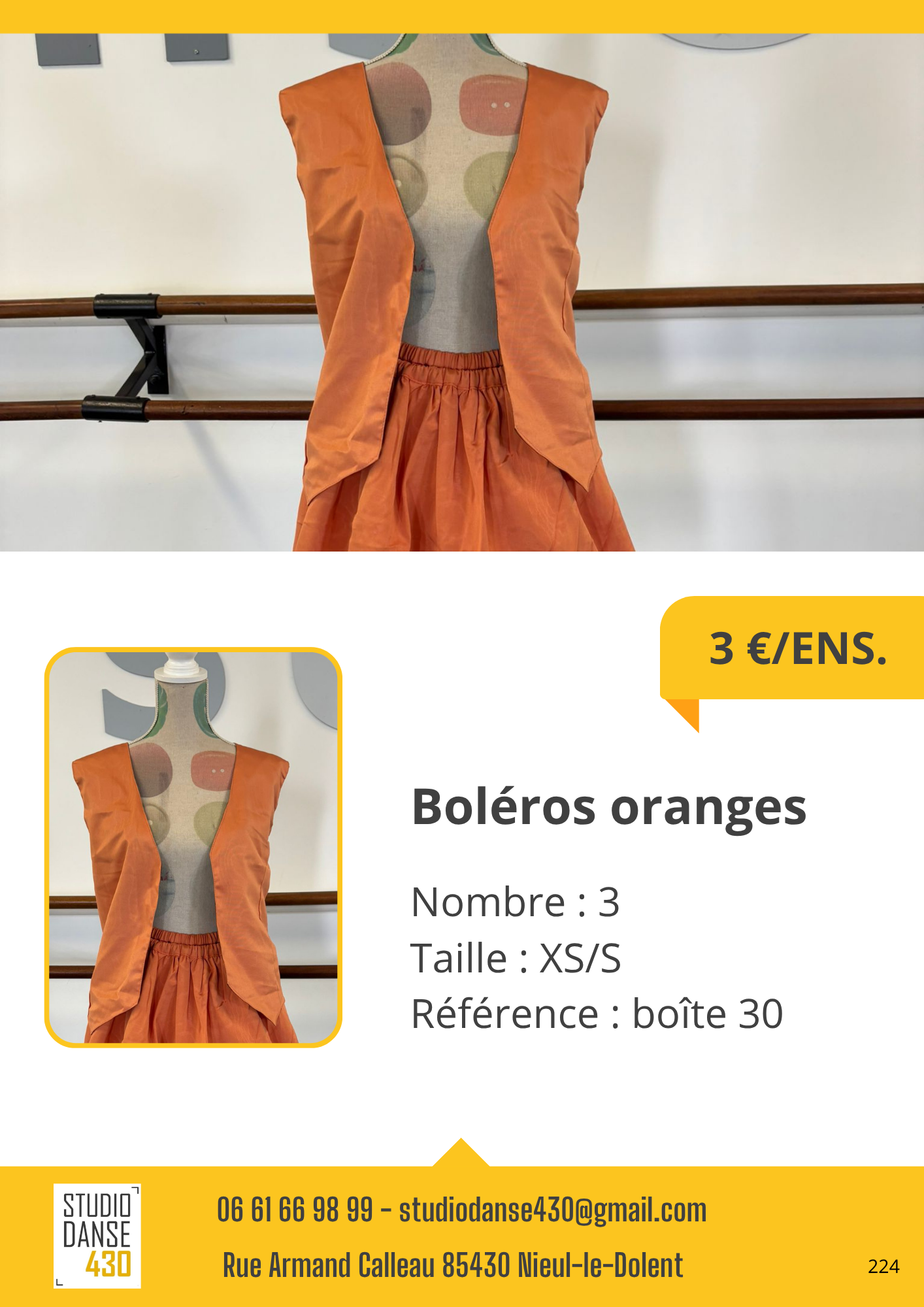 Boléros oranges