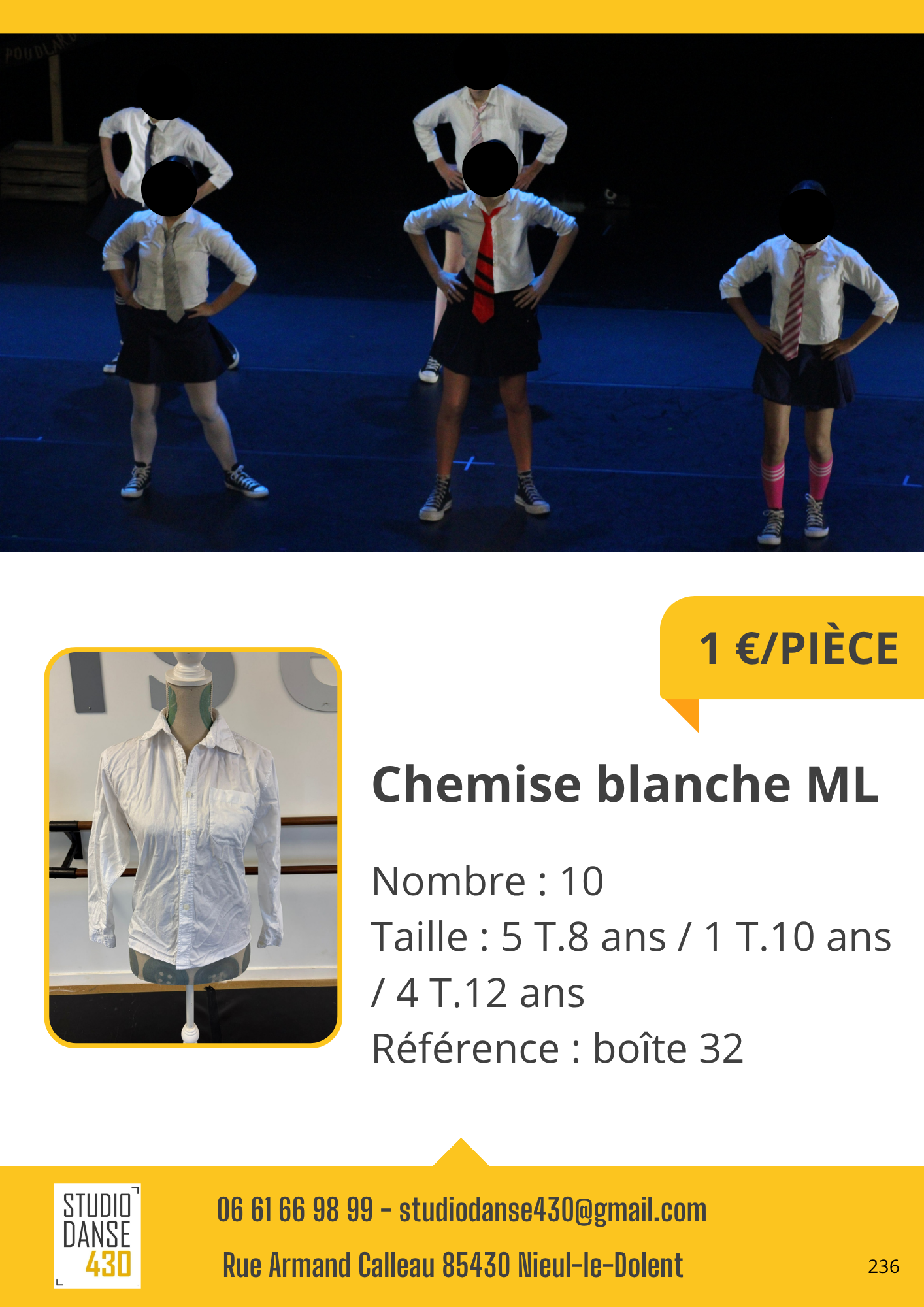 PIÈCE Chemise blanche ML