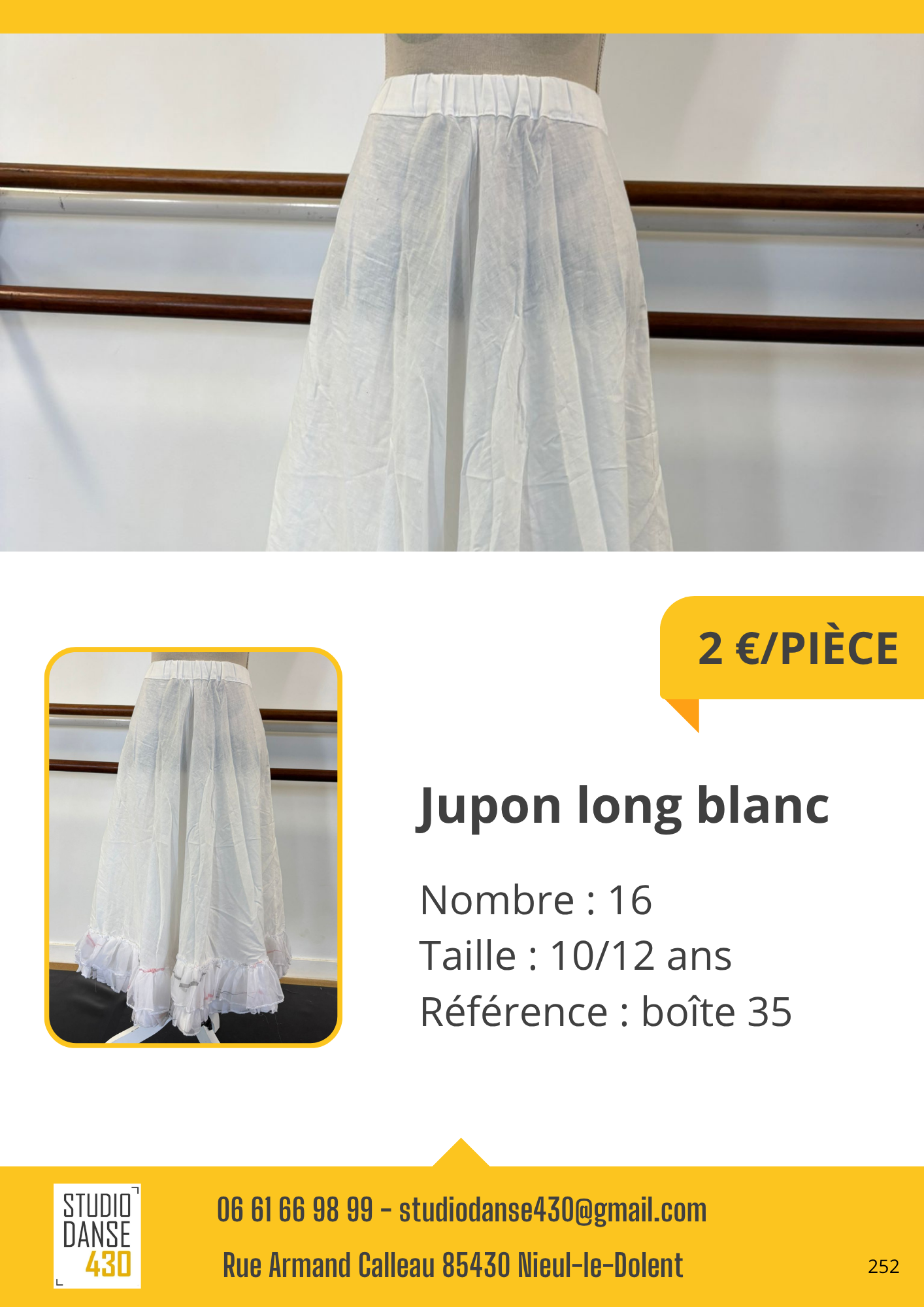Jupon long blanc