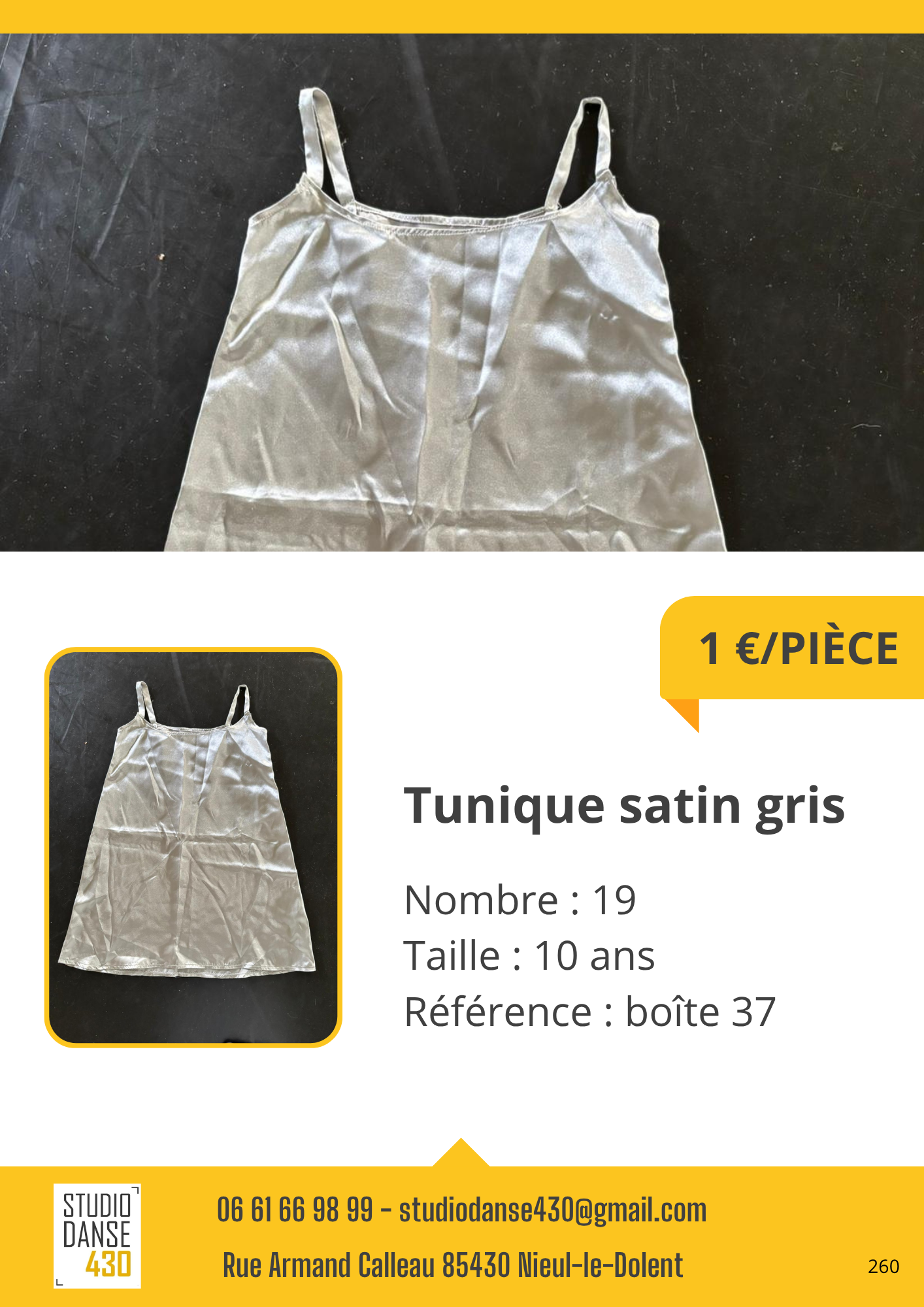 PIÈCE Tunique satin gris