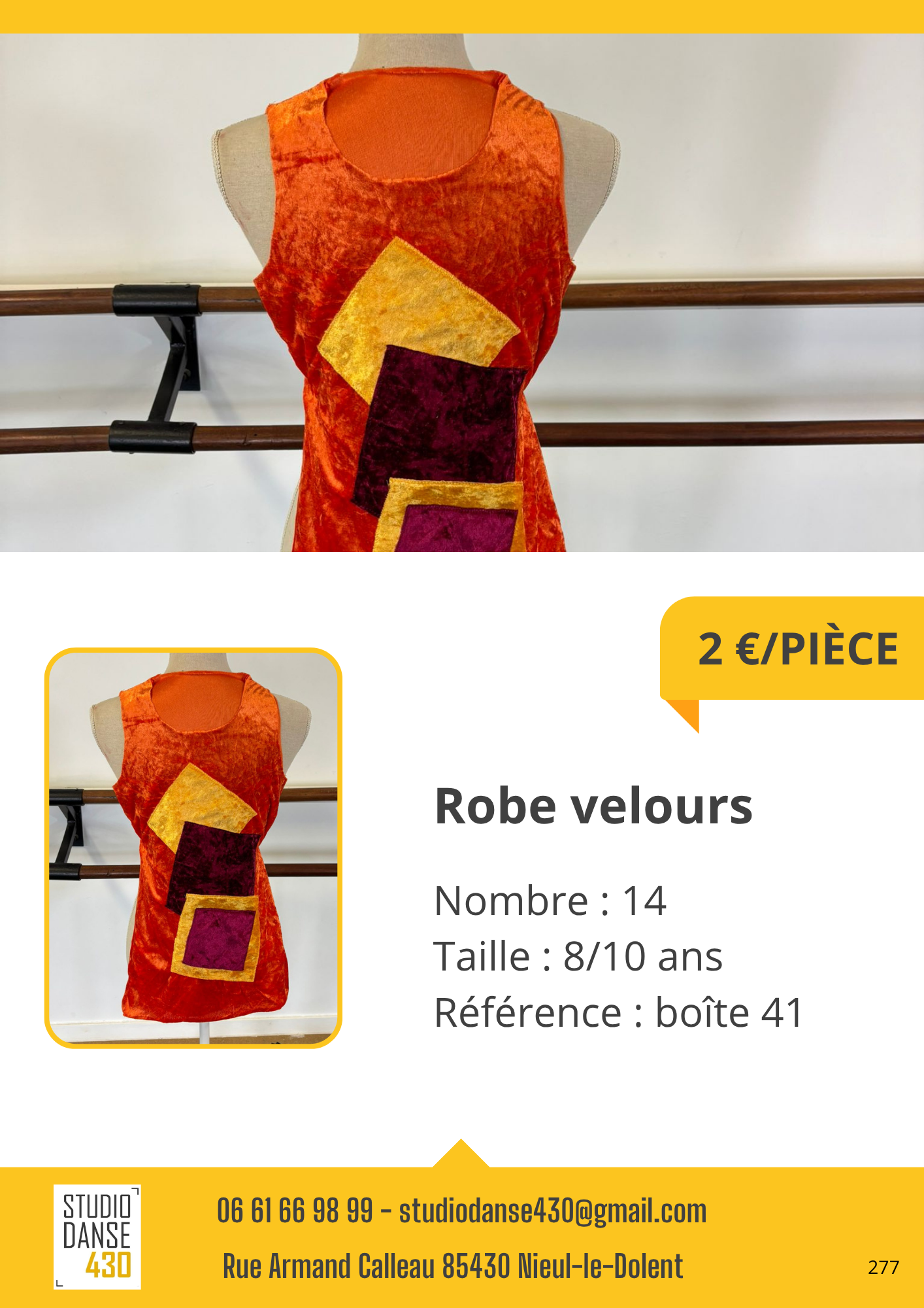 Robe velours