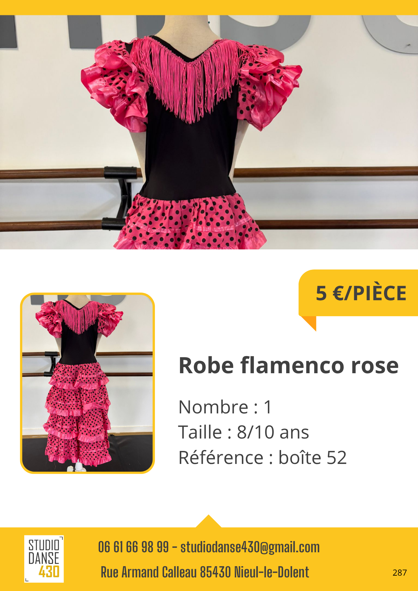 Robe flamenco rose