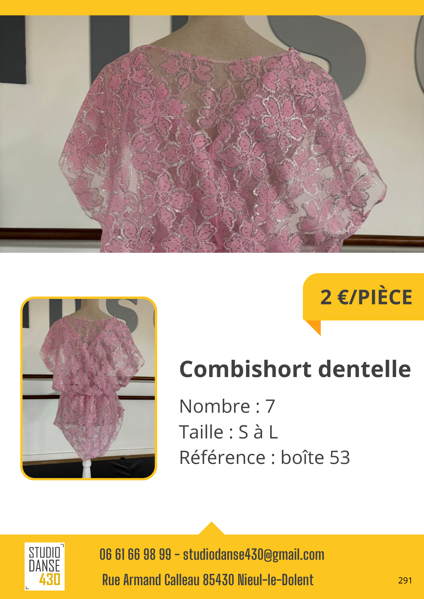 Combishort dentelle