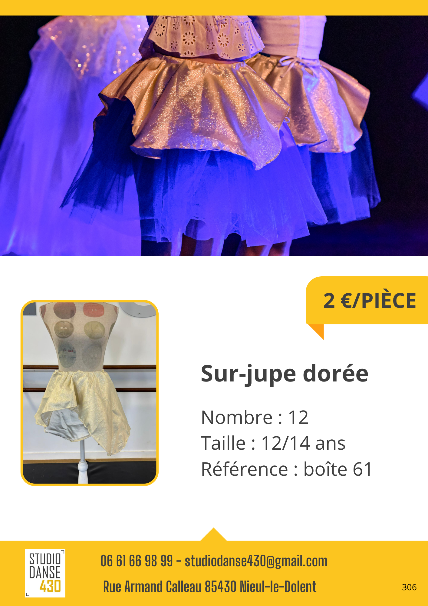 Sur-jupe dorée