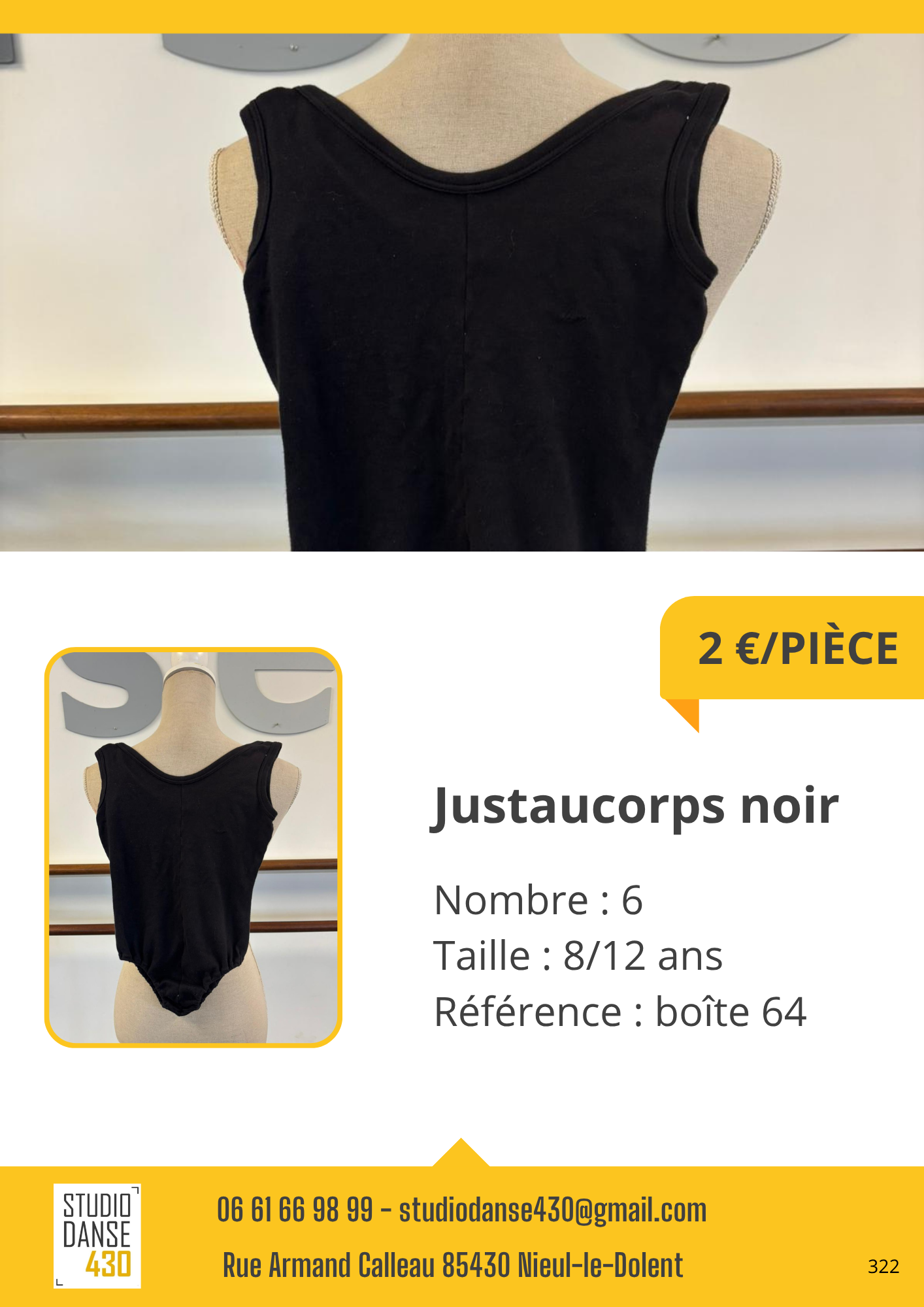 Justaucorps noir