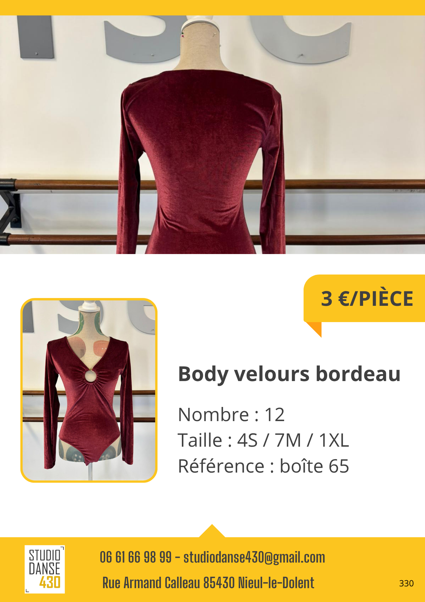 Body velours bordeau