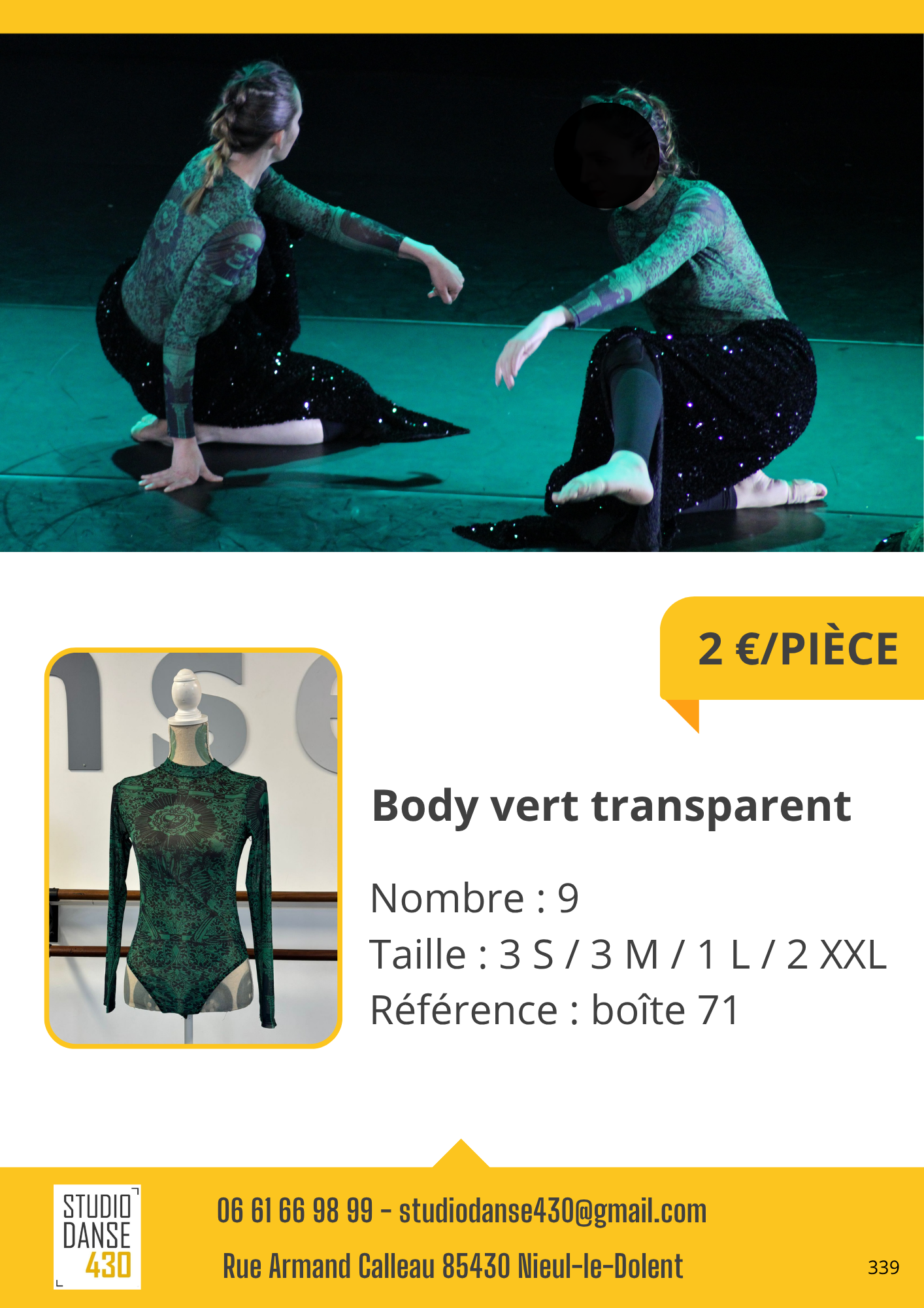 Body vert transparent