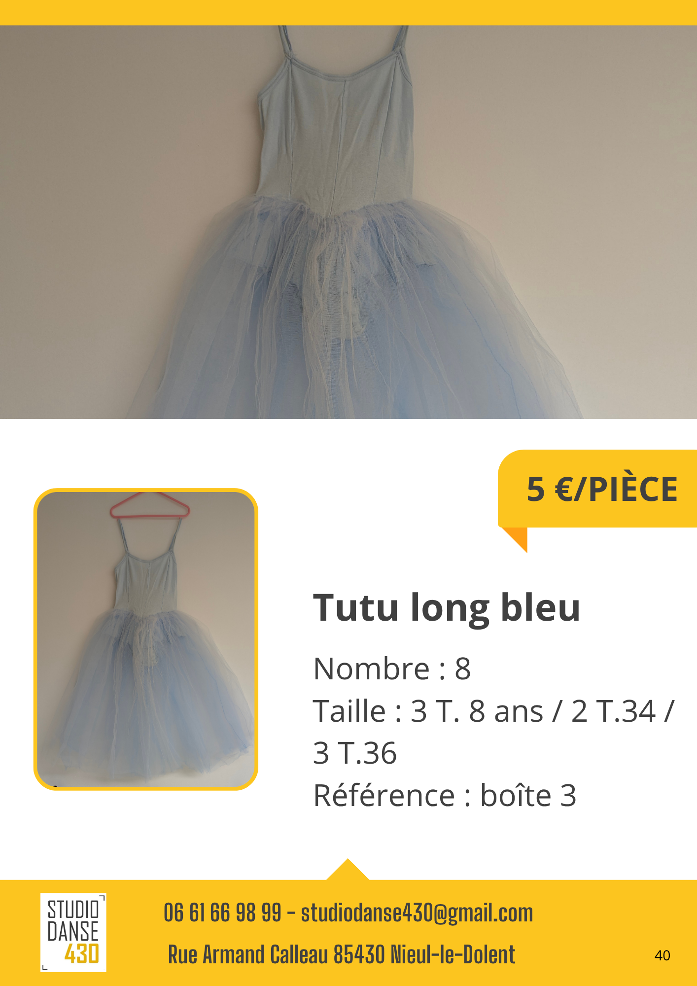 Tutu long bleu