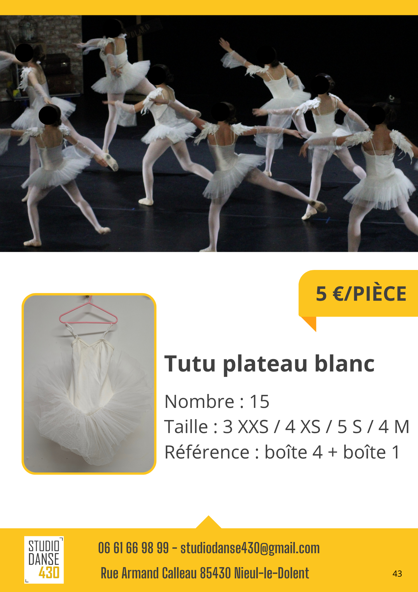 Tutu plateau blanc