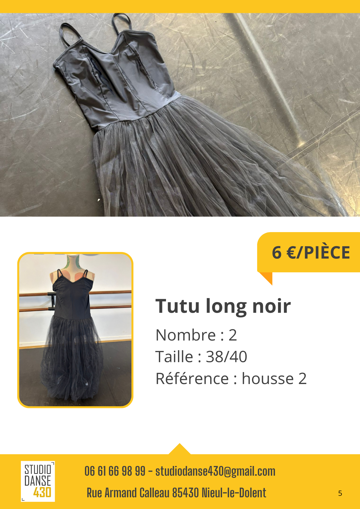 Tutu long noir
