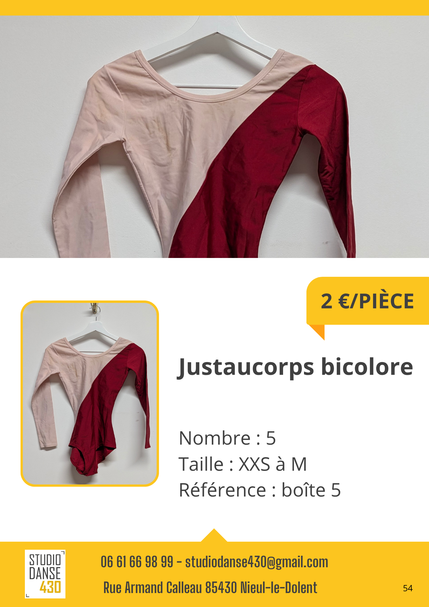 Justaucorps bicolore