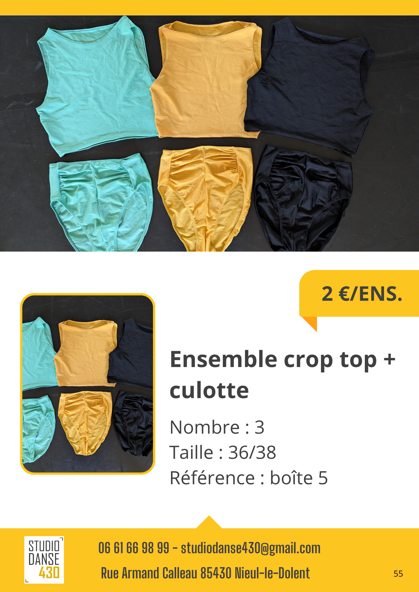 Ensemble crop top + culotte