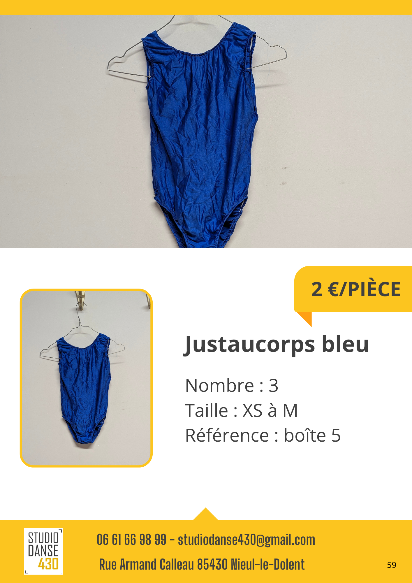 Justaucorps bleu