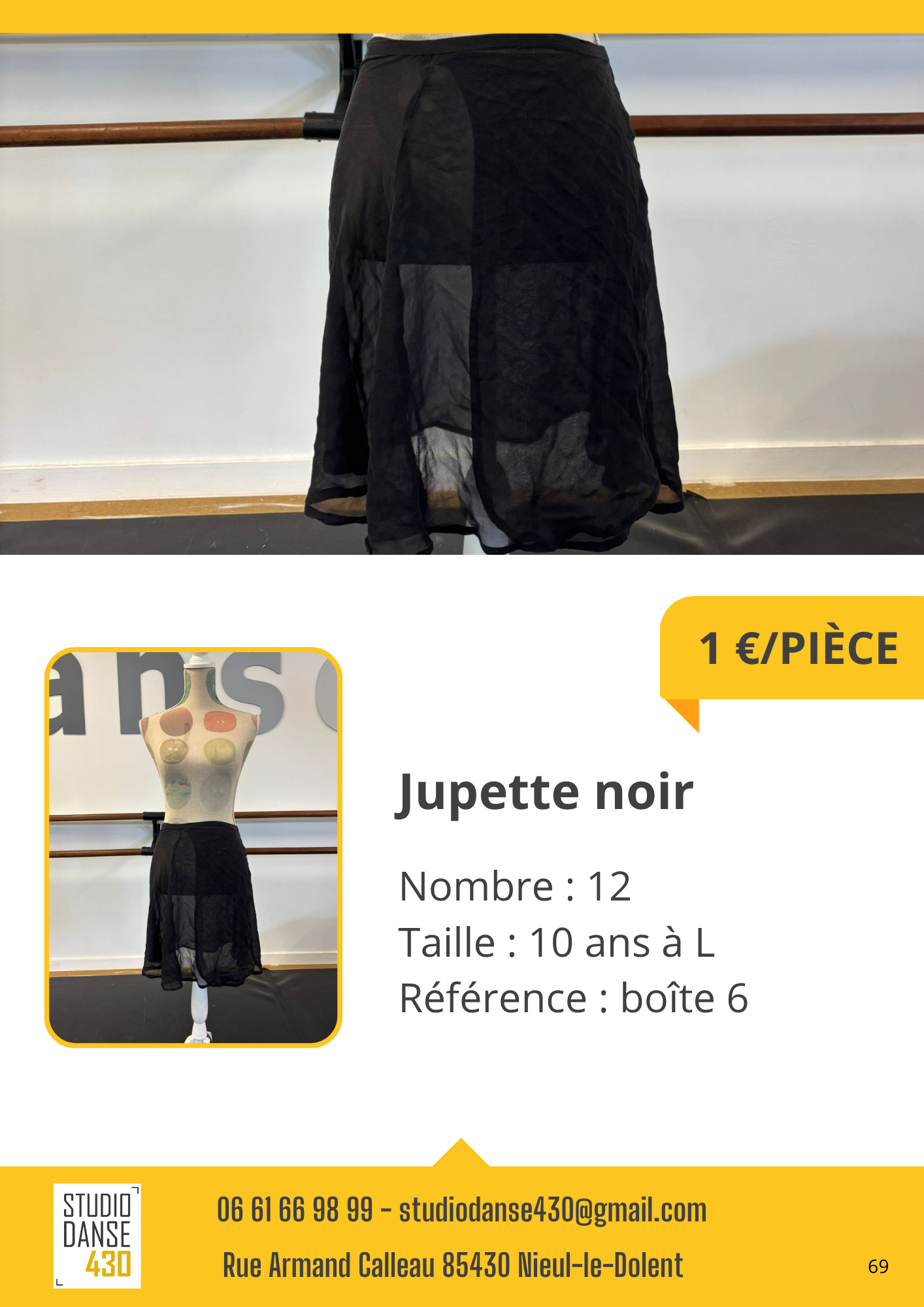 PIÈCE Jupette noir