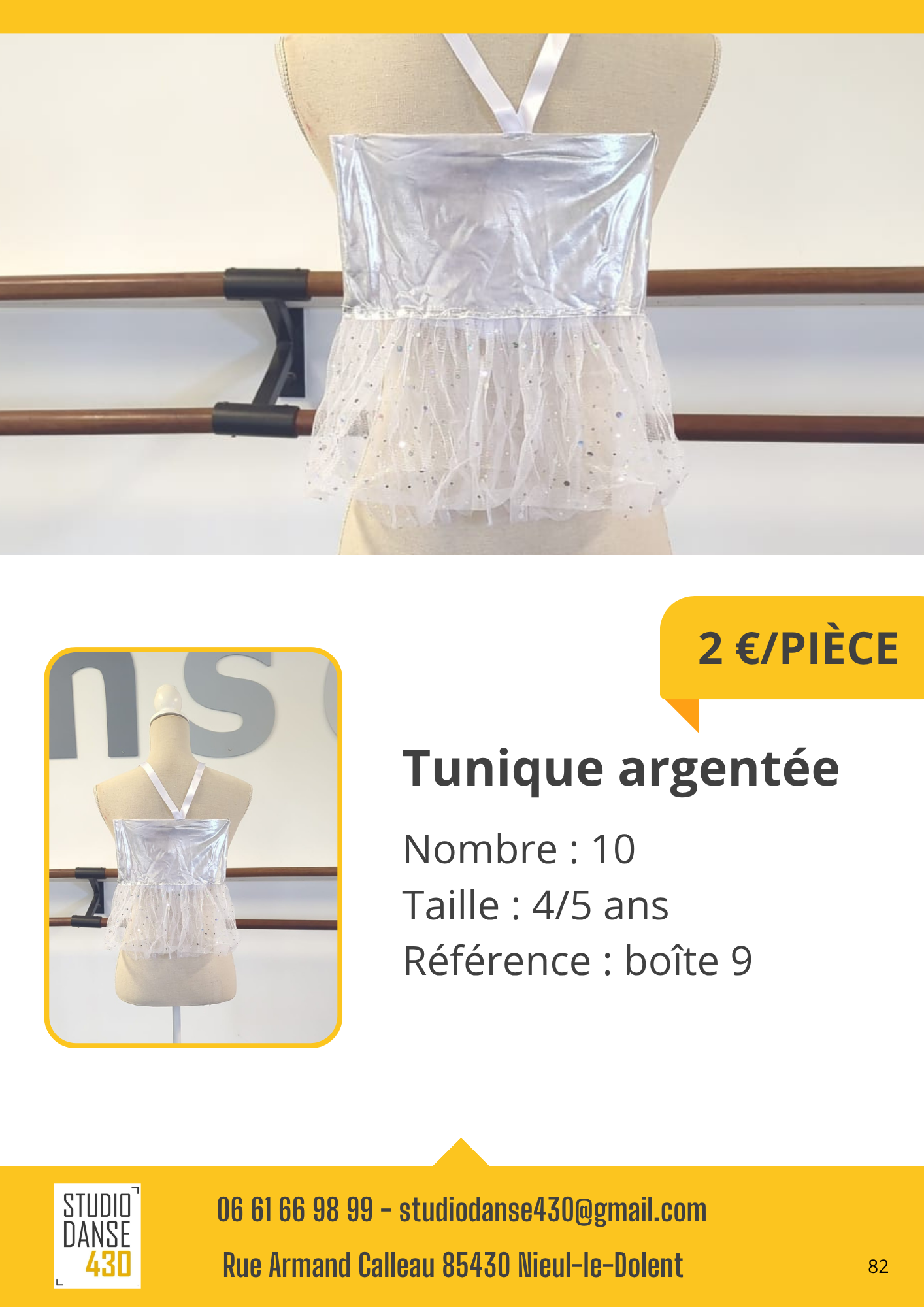 Tunique argentée