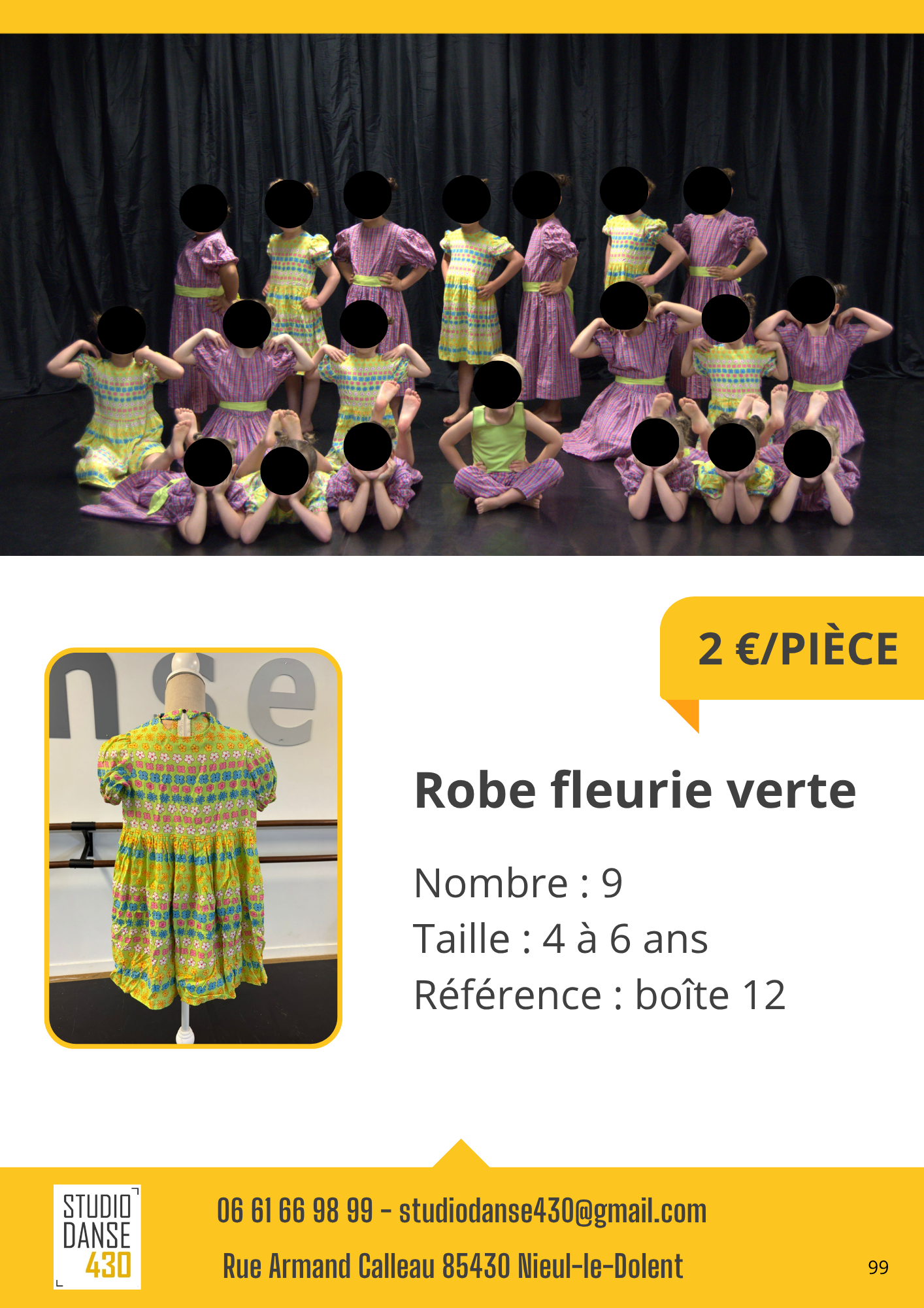 Robe fleurie verte
